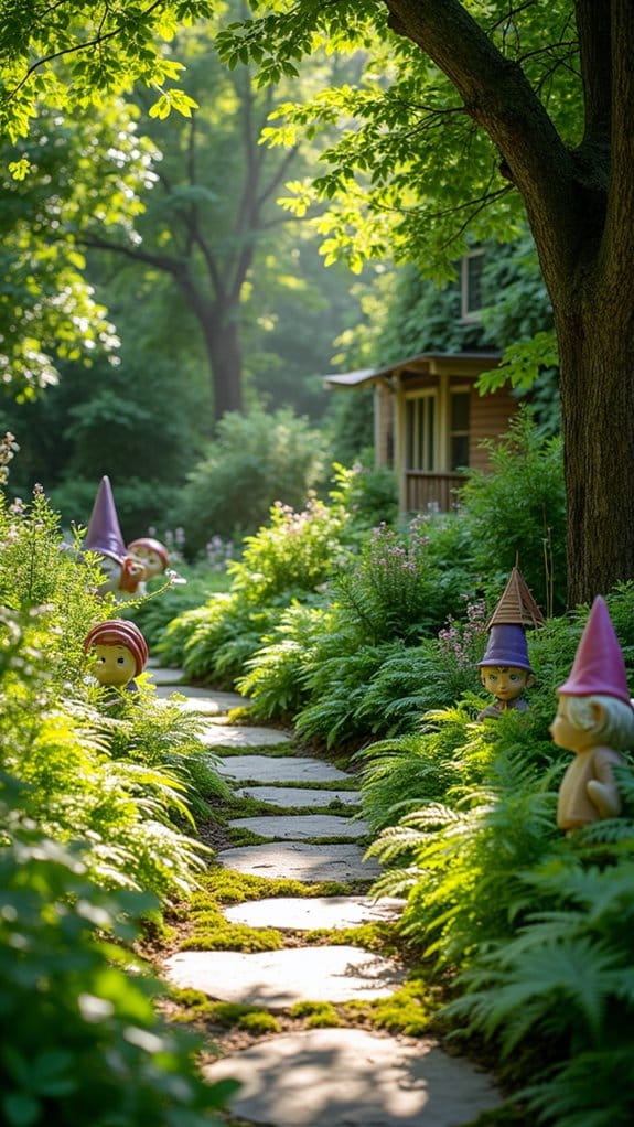 charming statues enhance gardens