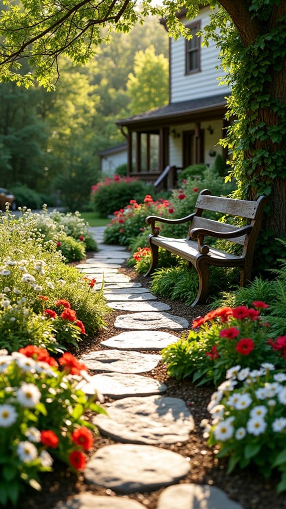 charming stone pathway design