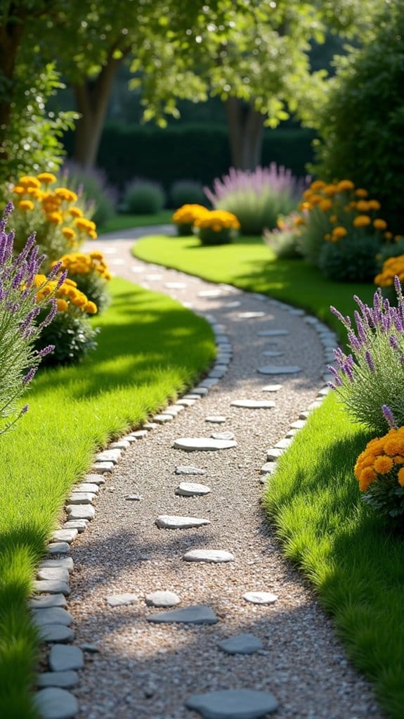 charming structured gravel pathway
