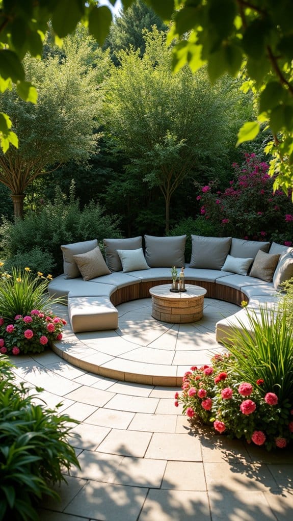 circular outdoor seating area