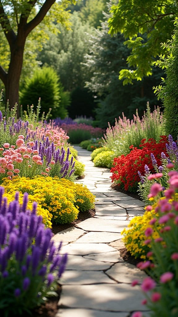 colorful perennial flower beds