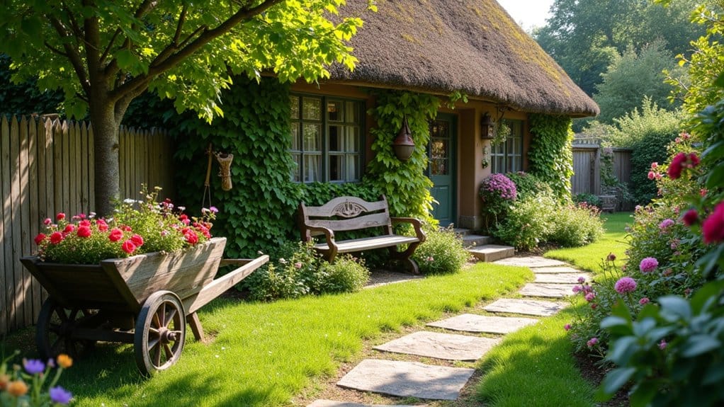 View of 24 Rustic Front Yard Landscaping Ideas for Cottage Charm