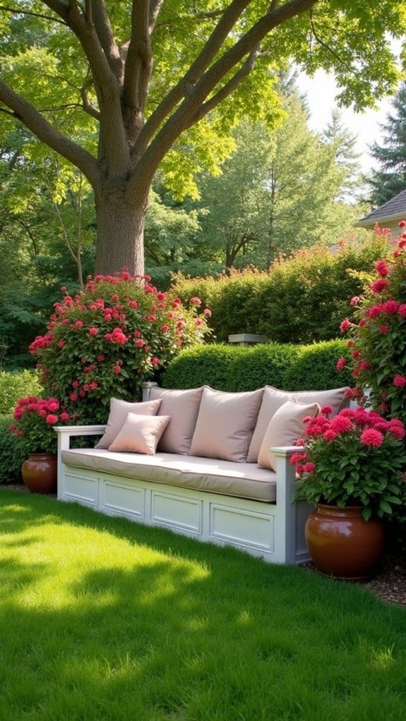 cozy built in storage bench