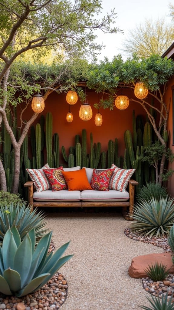 cozy desert seating area