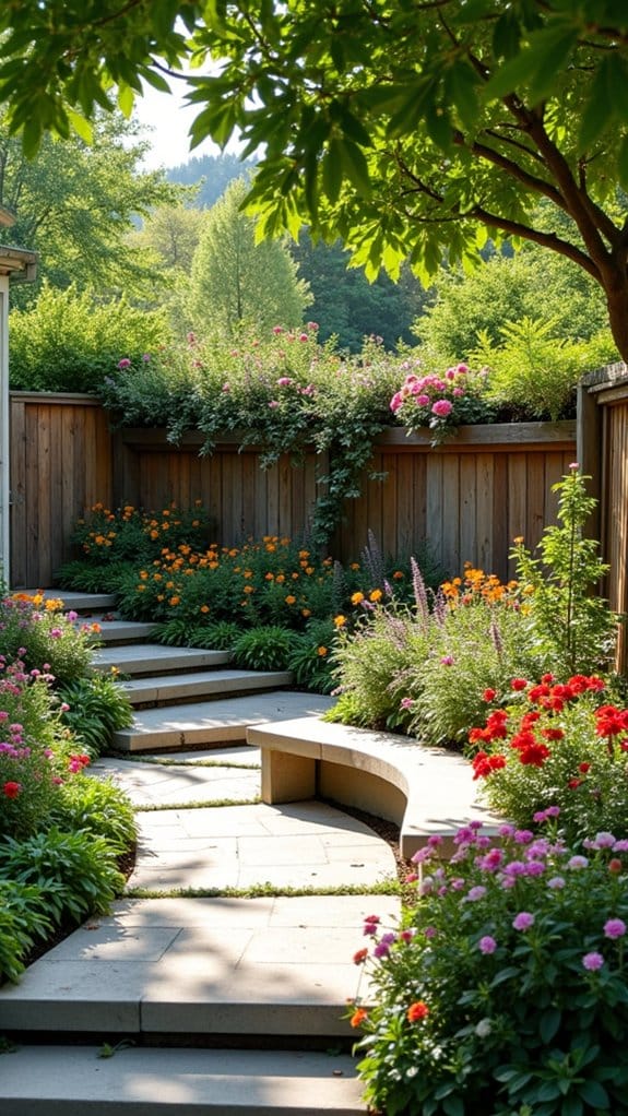 cozy fence seating areas