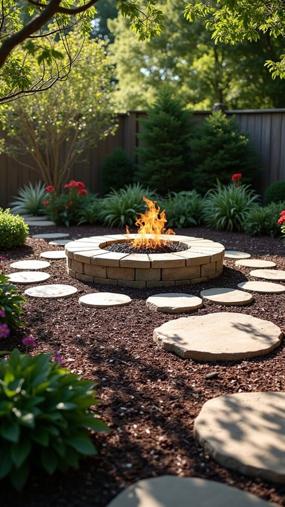 cozy fire pit area