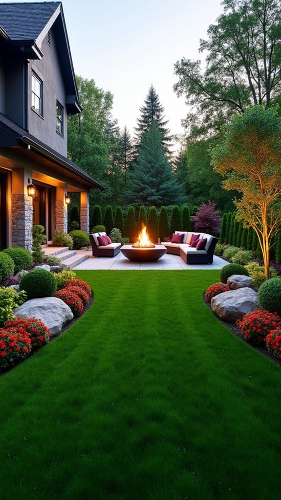 cozy fire pit installation