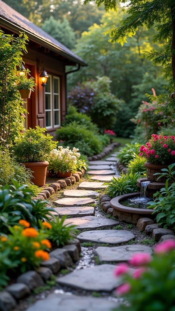 cozy illuminated outdoor space