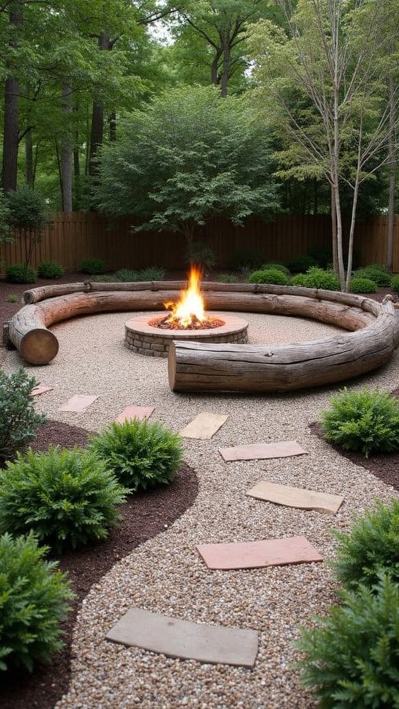cozy rustic fire pit