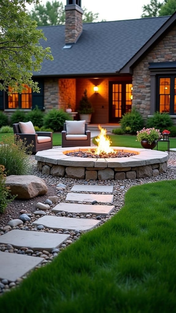 cozy stone fire pit gatherings