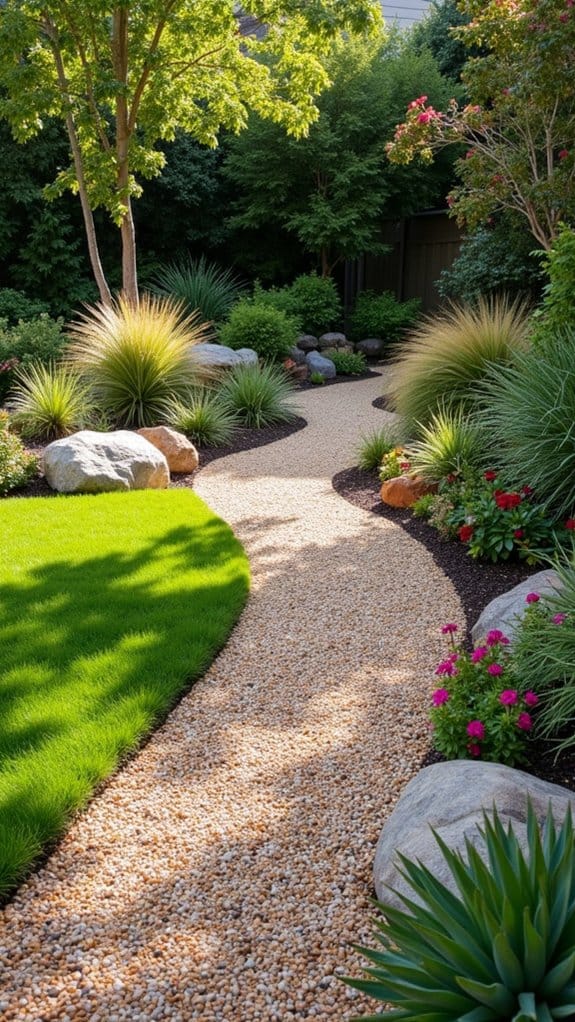 decorative gravel garden paths