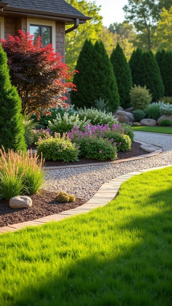 diy stone brick border