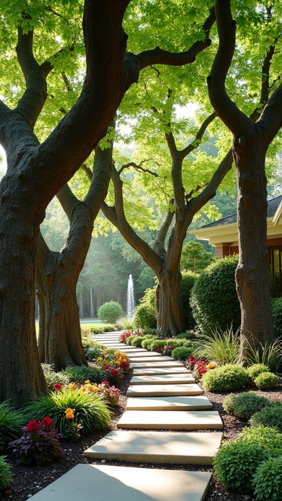dramatic tree landscape design