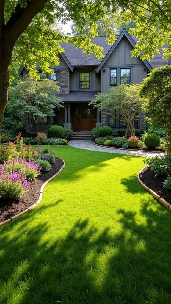 eco friendly bamboo garden edging