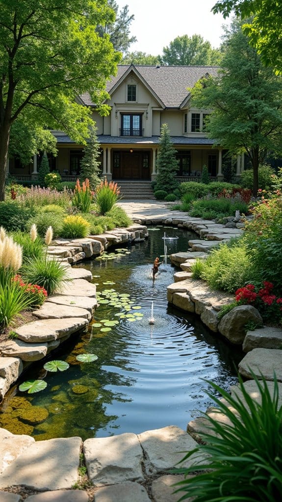 elegant front yard tranquility