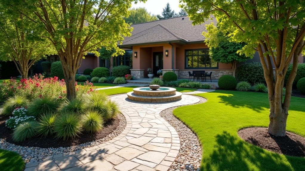 25 Elegant Front Yard Landscaping Ideas With Pavers That Frame Your ...