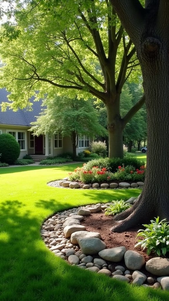 elegant stone tree borders