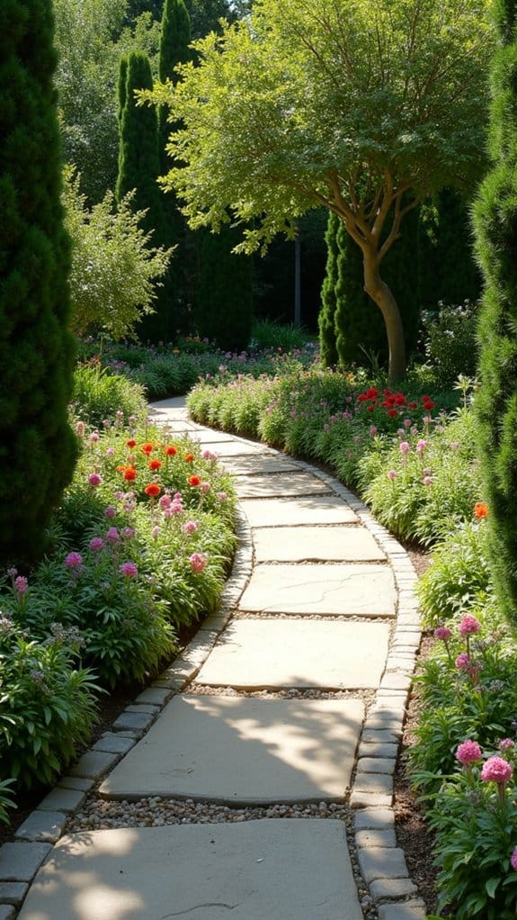 enchanting curved stone pathways