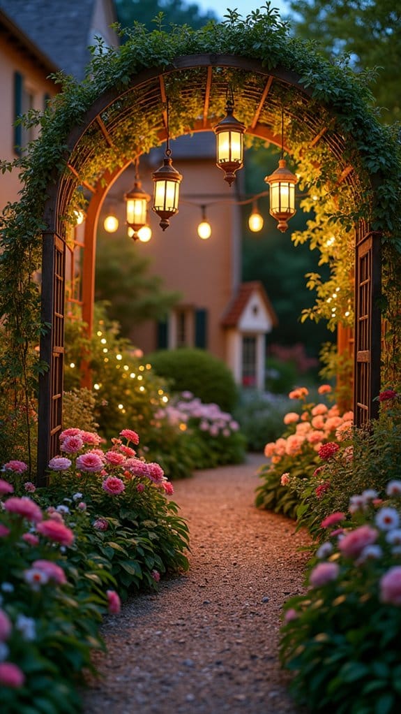 enchanting evening garden ambiance