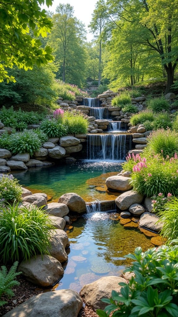 enhancing garden with water