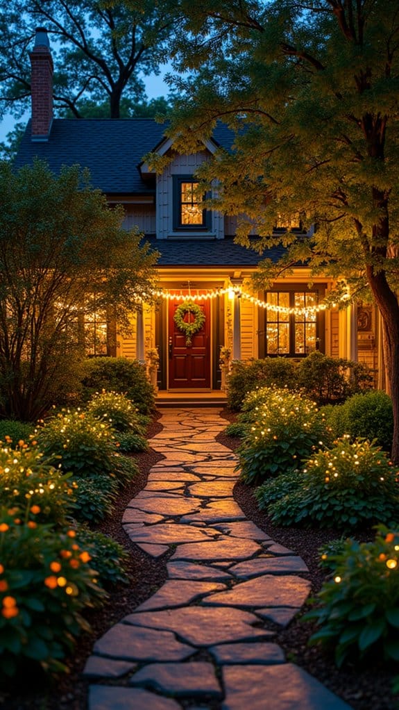 glistening lights enhance fences