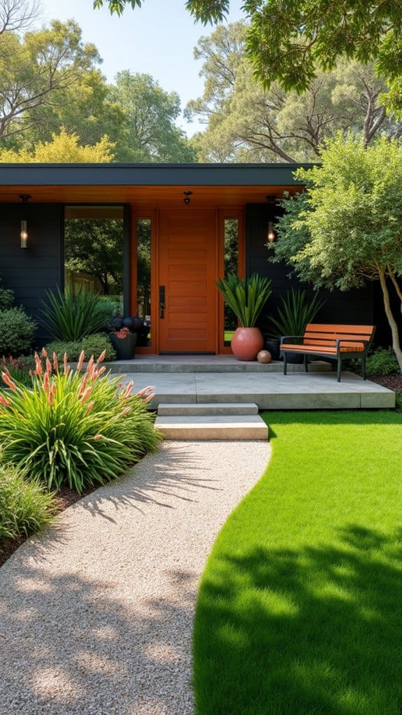 gravel and grass combination