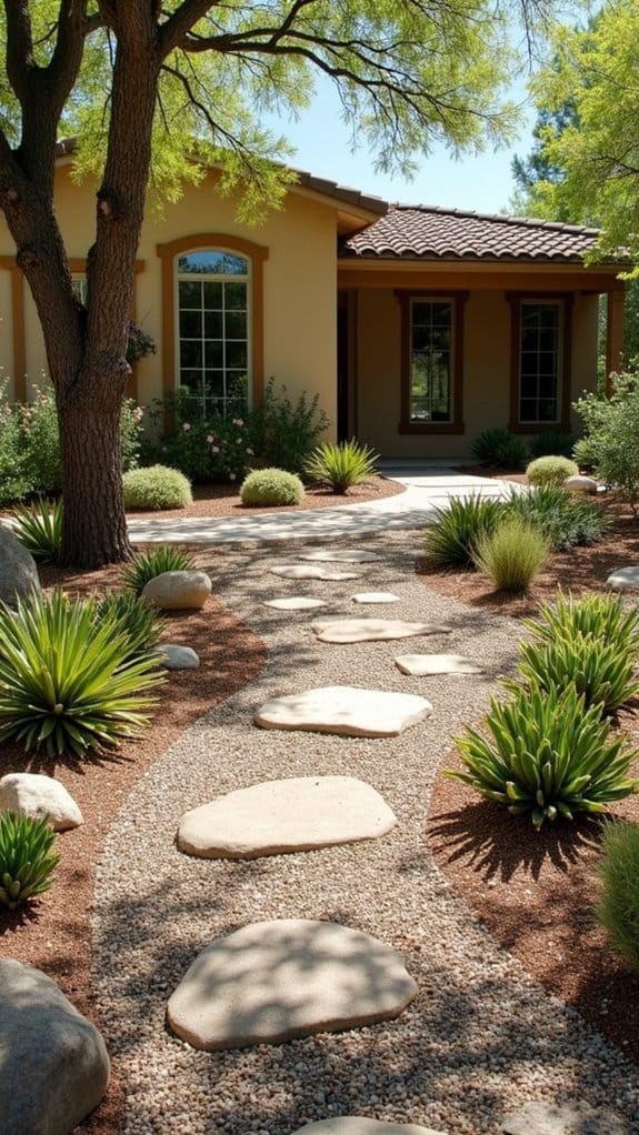 gravel pathways enhance xeriscaping