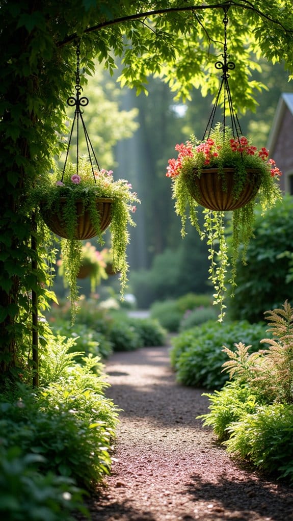 hanging baskets for verticality