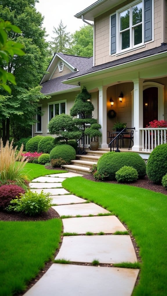inviting curved garden pathways