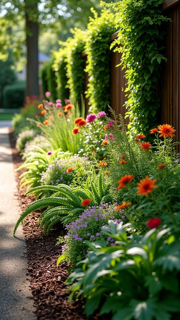 layered plants create depth