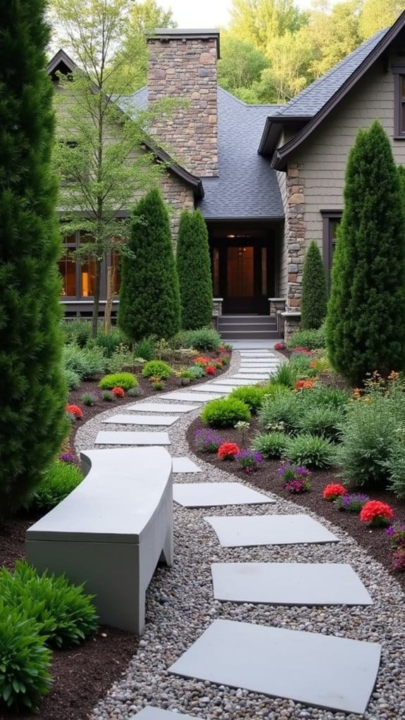 low maintenance hardscaping features