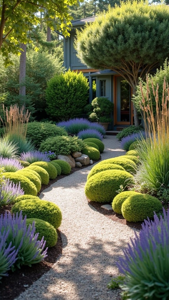 low maintenance hillside shrubs