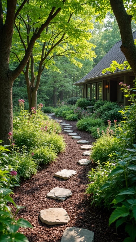 magical mulch garden pathway