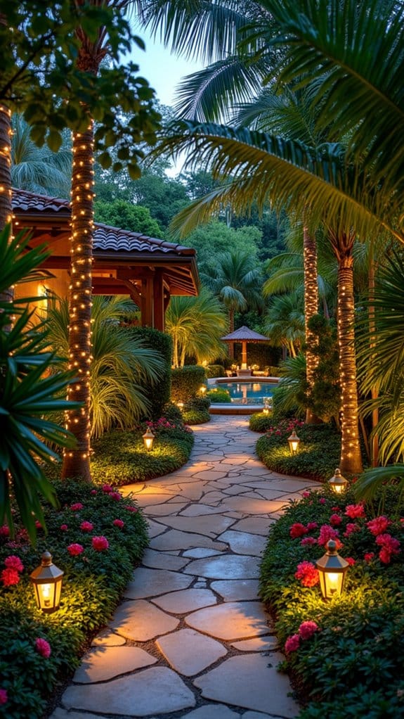 magical outdoor lighting ambiance