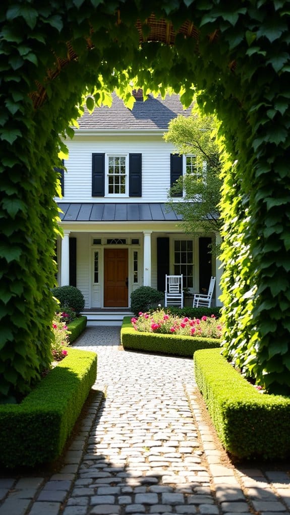 manicured hedges enhance elegance