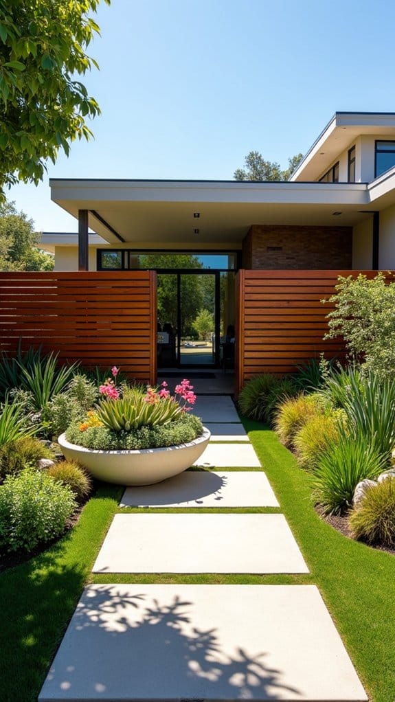 midcentury modern fence design