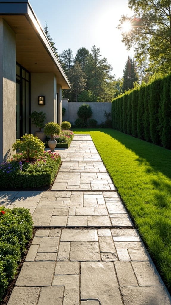 modern paver driveway design