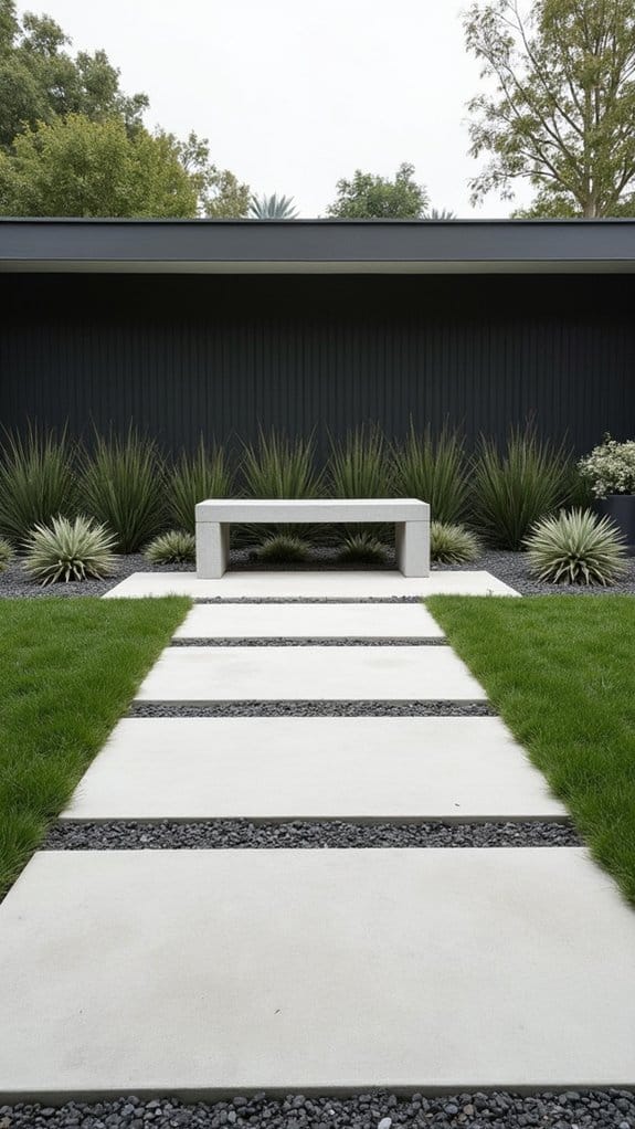 monochromatic front yard design