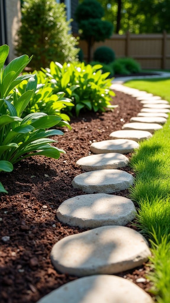 mulch and stone integration