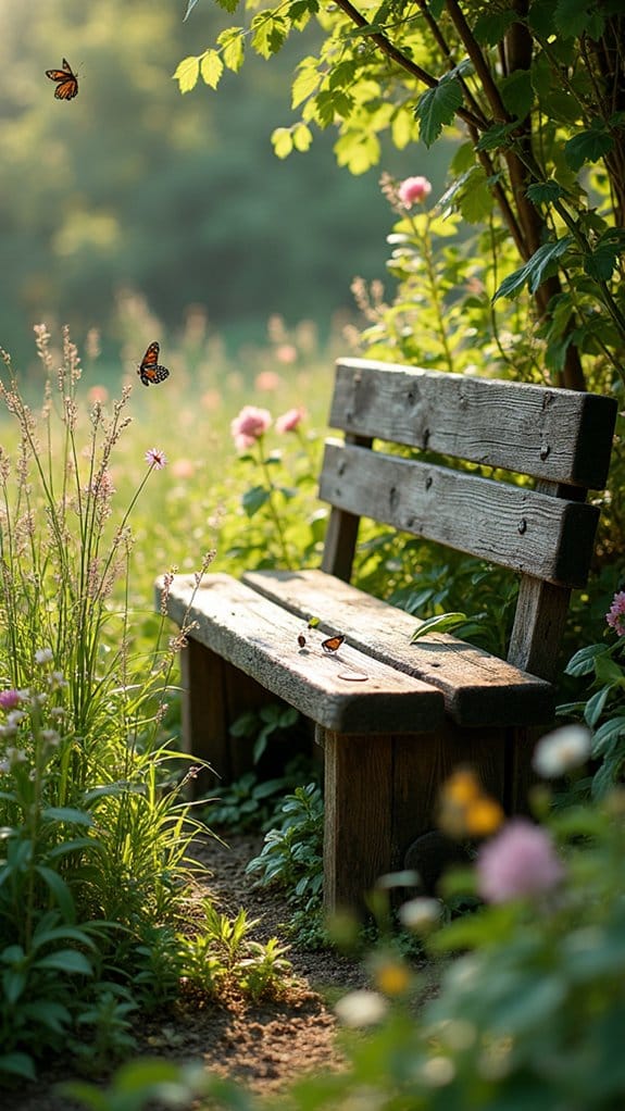 native plant bench retreat