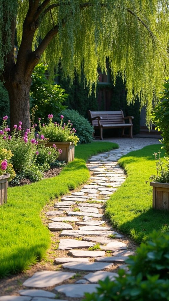 natural stone garden borders