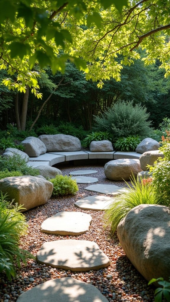 natural stone seating areas