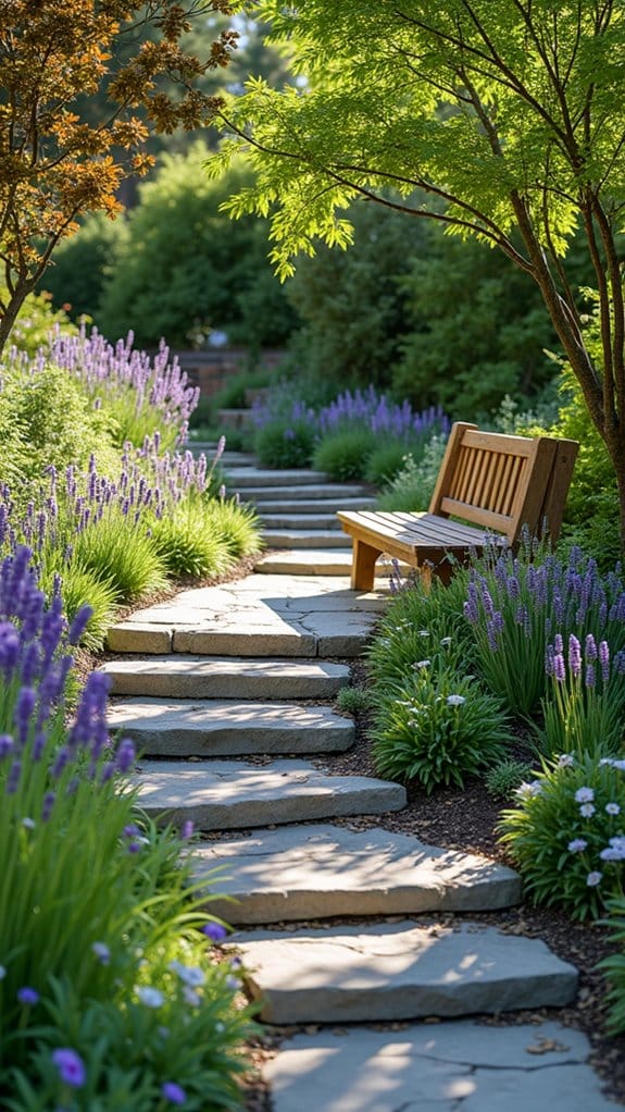 natural stone step pathways