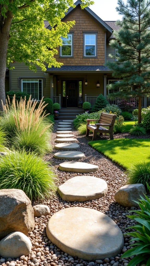 natural texture enhances entrance