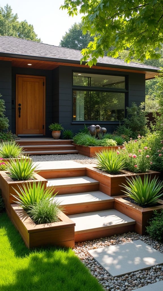 organized vibrant elevated landscaping