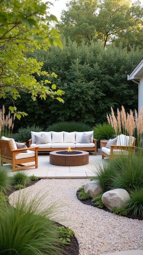 outdoor seating among nature