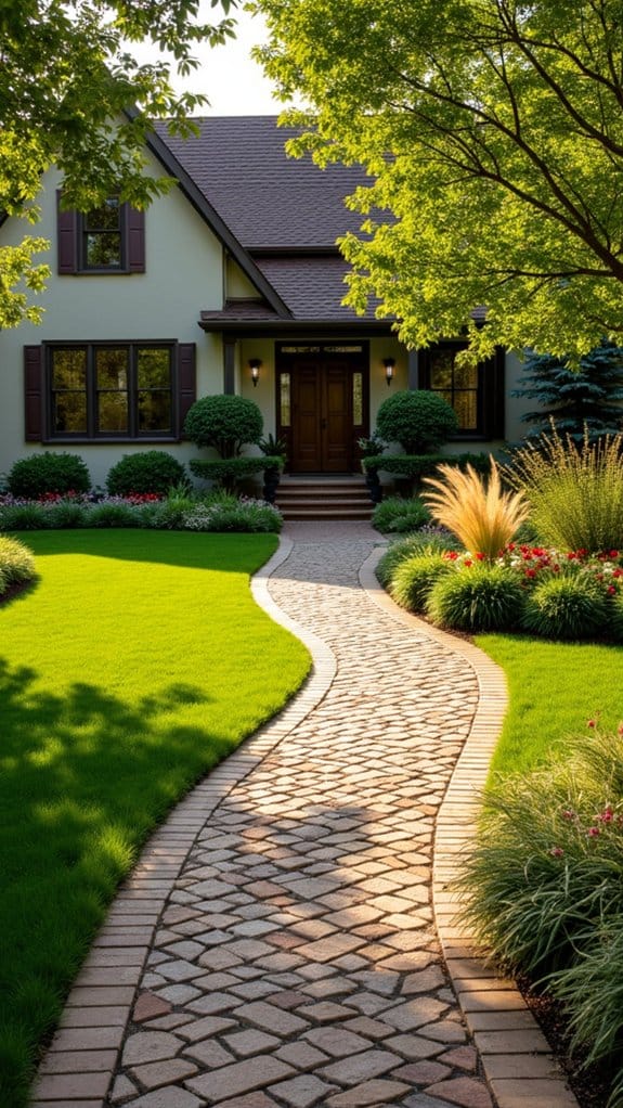 paver border for lawn