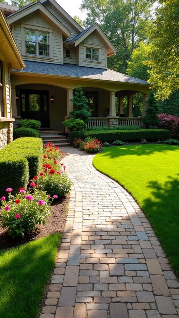 paver stone garden edging