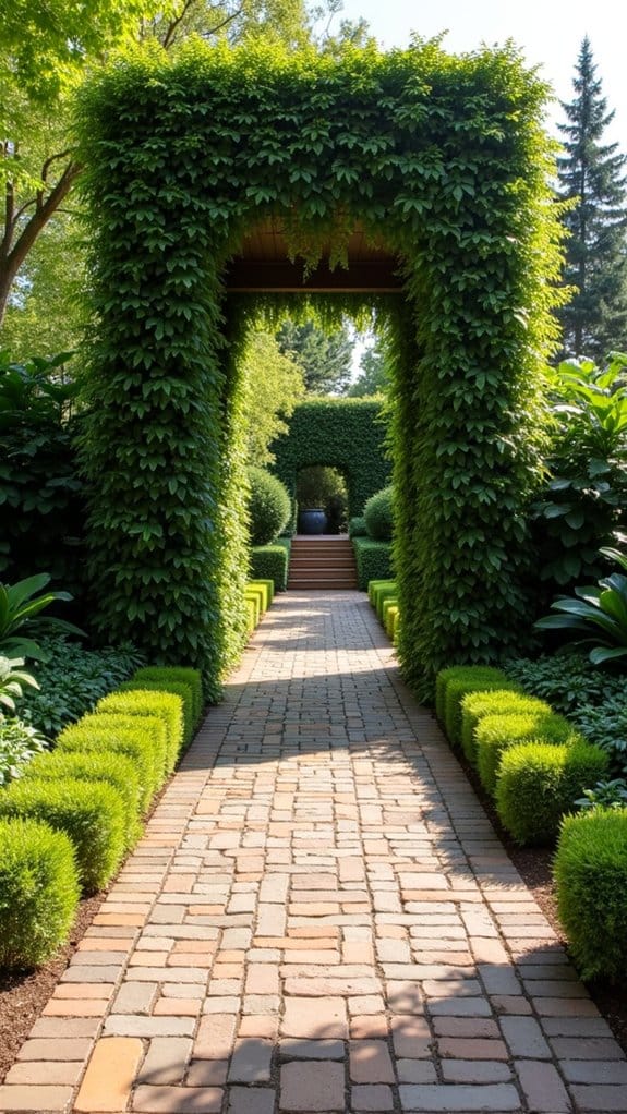 pavers enhance vertical gardens