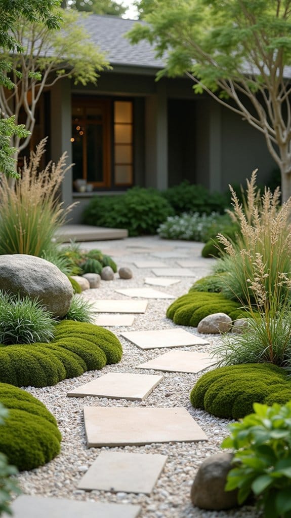 pavers enhance zen garden